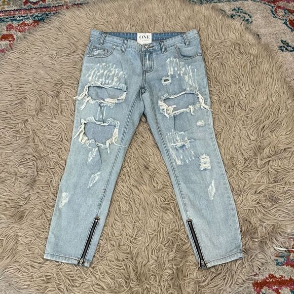 One by one teaspoon trashed free bird jeans size 29 - Picture 1 of 5